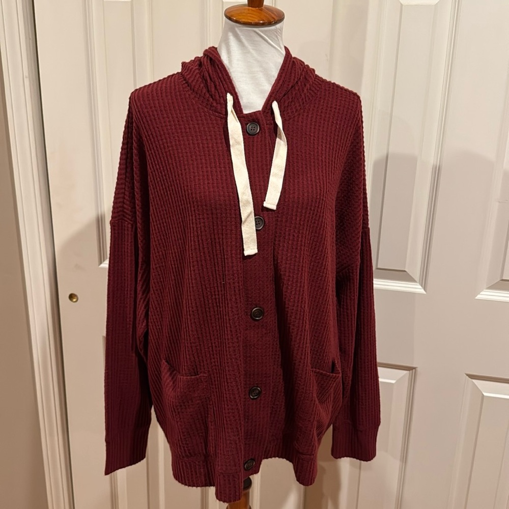 Torrid Pullover or button Sweater with hoodie